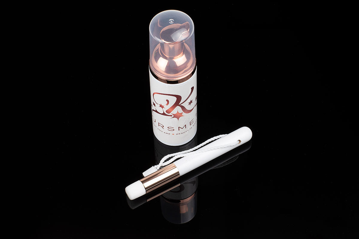 kaursmetics false lash cleaner and brush