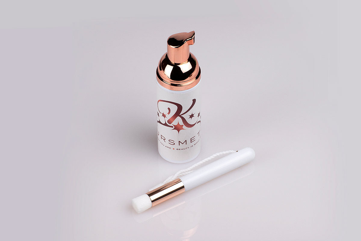 kaursmetics false lash cleaner and brush